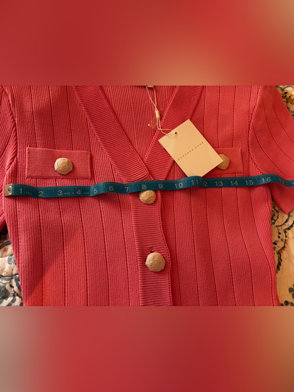 Endless Rose Pink Ribbed Button-Front Mini Dress - Picture 6 of 6